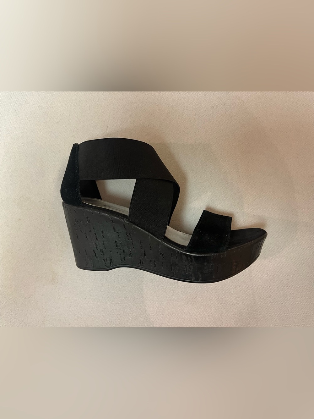 Brown’s / Black Women's Strappy Platform Wedge Sandals / 36